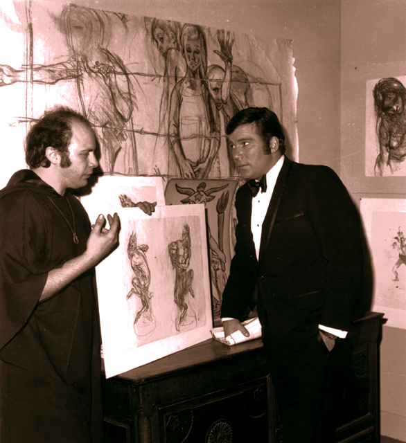 Going over some of the artwork for Bill Shatner.