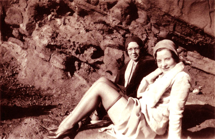 Aunt Mary & Aunt Simone clowning around at Zena Mill sometime around 1947-1949.