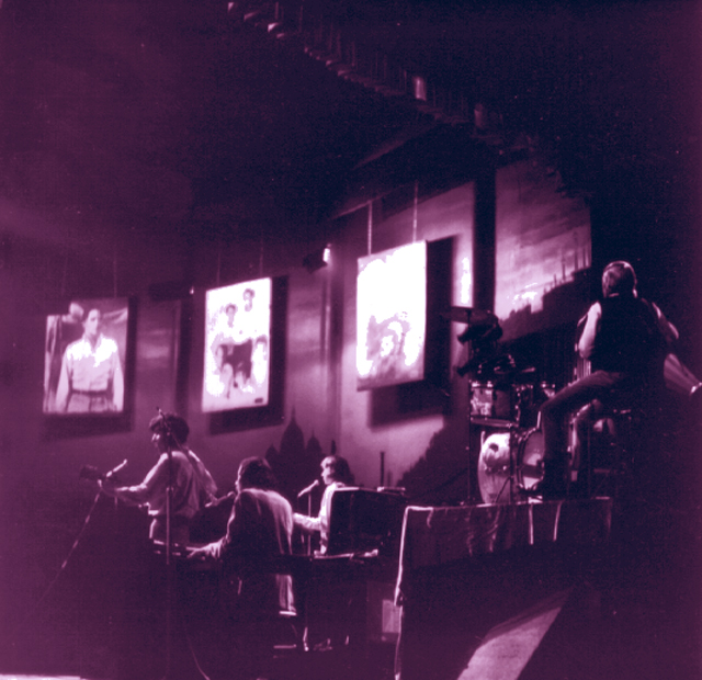 Sunset Strip rehearsal of the Warlocks on their opening night, photo by Jeff Gold, Jeff Gold Publicity, circa 1967.