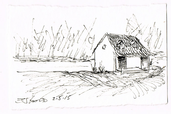 SCRIM7 -- "Lonely Cabin in the Glen" -- Signed & Dated in the Plate