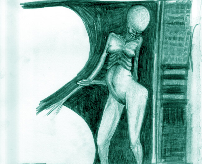 Alien nude from my unpublished book, "Alien Portraits"