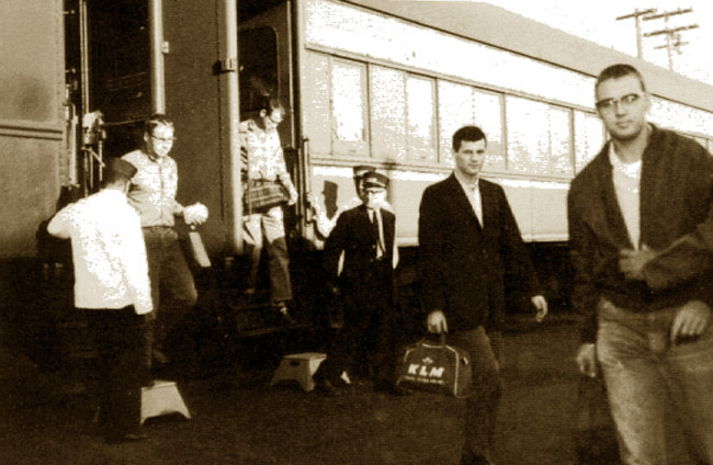 Arriving at the Spy School at Arlington, Virginia, spring of 1964.